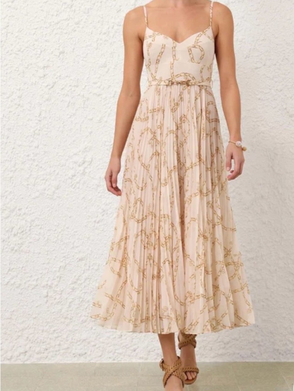 ZIMMERMANN SUNRAY PLEATED PICNIC DRESS